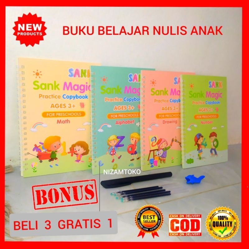 Jual BUKU BELAJAR MENULIS ANAK BISA DI PAKAI BERULANG ULANG BUKU AJAIB ...