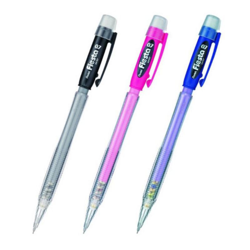 Pentel Fiesta AX125WS-12 – Set 12 Portamine 0,5 Mm Con Gomma E Clip, Colori Pastello, Confezione Con 2 Mine HB - 3