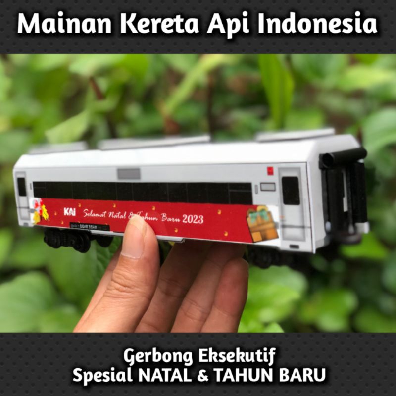 Jual Kereta api mainan GERBONG EKSEKUTIF SPESIAL NATAL - handmade BIBAM ...