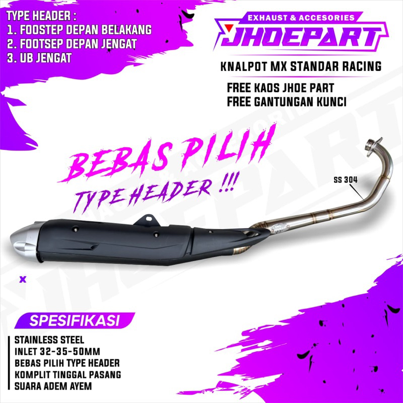 Jual Knalpot Standar Racing MX King MX NEW MX OLD Original Jhoemuffler ...