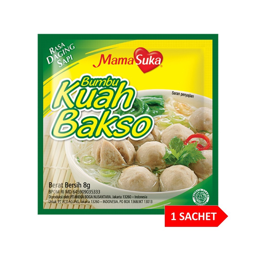 Jual Bumbu Kuah Bakso Mamasuka Isi 8 Gram Kemasan Sachet Shopee Indonesia