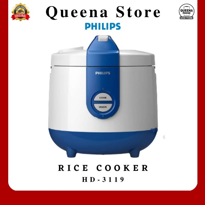 Jual RICE COOKER PHILIPS HD3119 KAPASITAS 2L ORIGINAL 100 Shopee