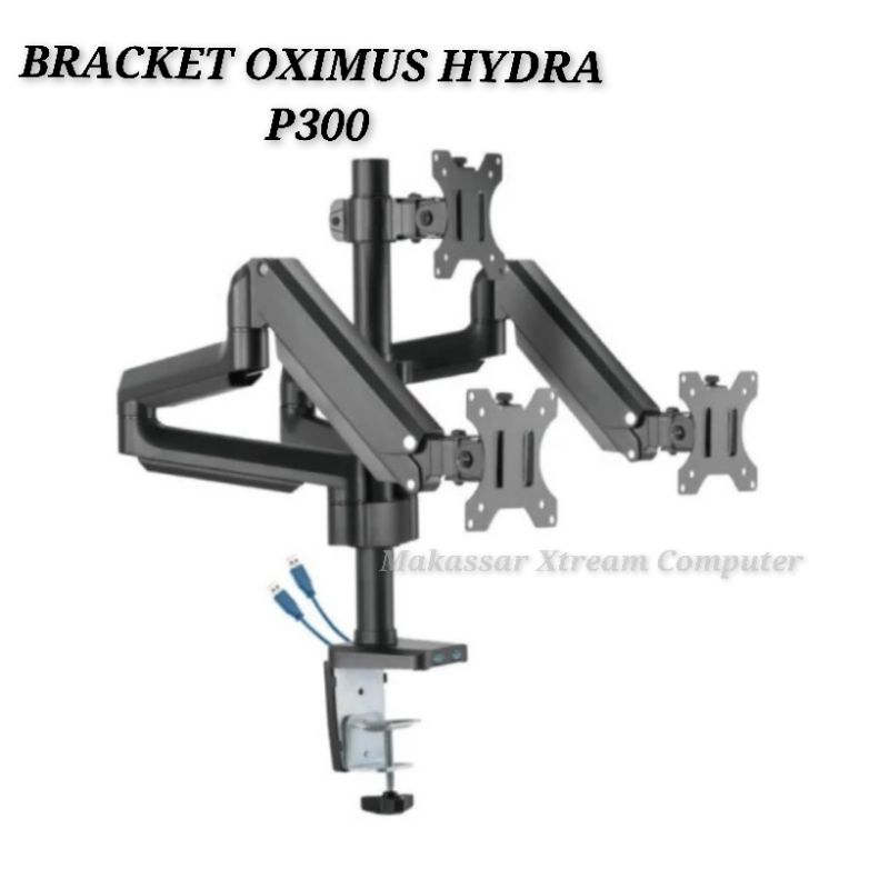 Jual BRACKET MONITOR MEJA OXIMUS HYDRA P300 3 MONITOR | Shopee Indonesia