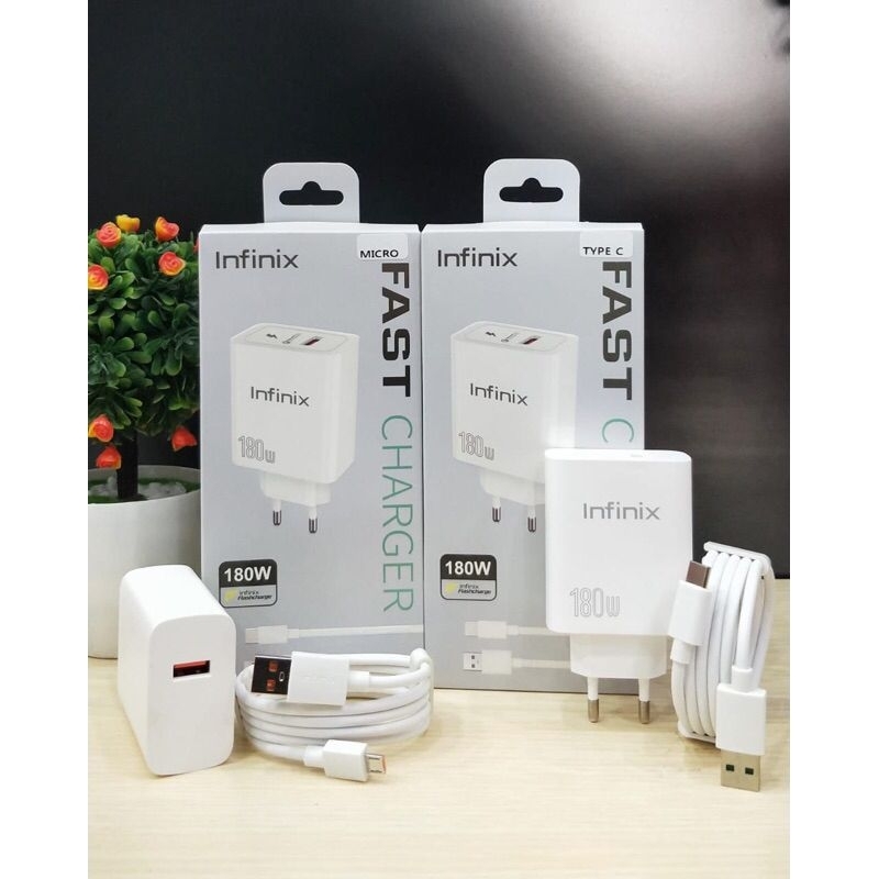 Jual Charger Infinix Micro & Type C 180W Fast Charger Casan Infinix Micro/Type C 180W Flash