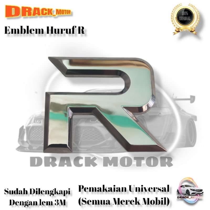 Jual EMBLEM TULISAN HURUF R VARIASI ORIGINAL Universal | Shopee Indonesia