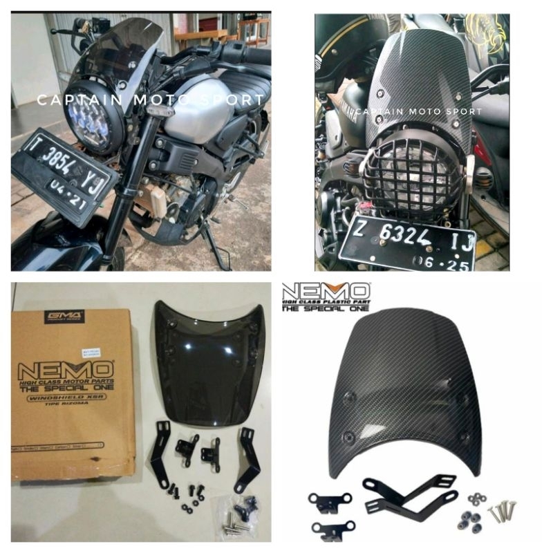 Jual windshield xsr 155 visor Nemo original Yamaha xsr 155 plug and