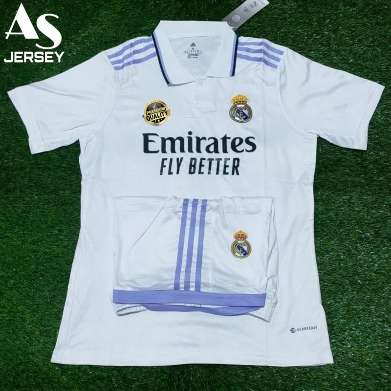 Jual Jersey Full Set Baju Celana Real Madrid Home 2022 2023 Grade Ori