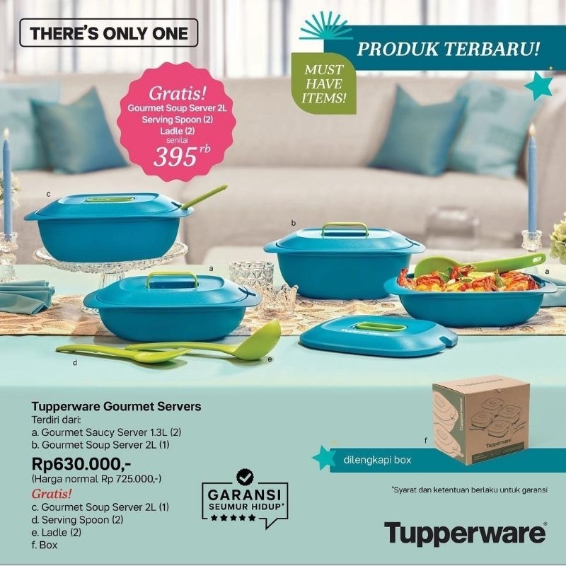 Jual tupperware gourmet server set Shopee Indonesia