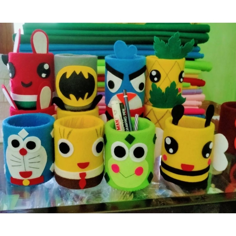 tempat pensil dari barang bekas/prakarya sekolah/hasta karya