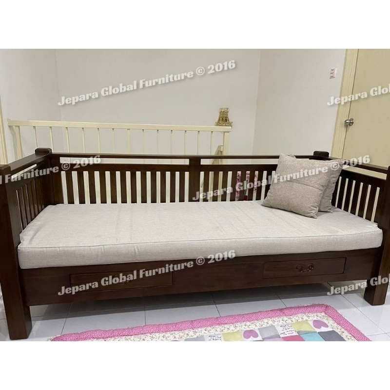 Jual Daybed Bangku Bale bale Minimalis Jati + Busa dan Meja Tamu (coffe ...