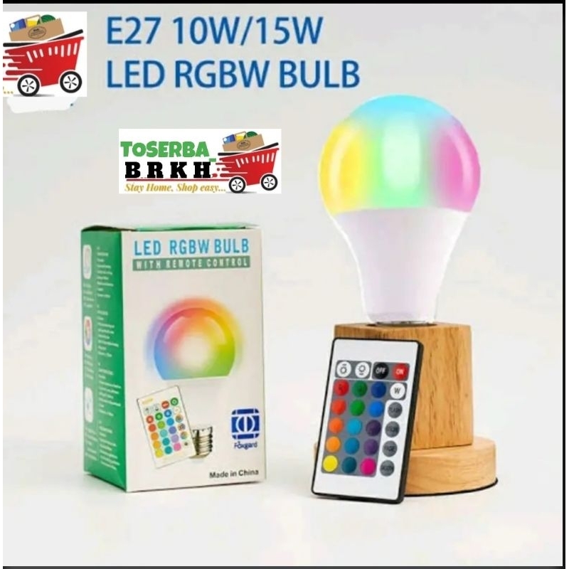 Jual Bohlam LED RGBW 7 Watt Remote Control 16 Warna Dimmable / Lampu ...