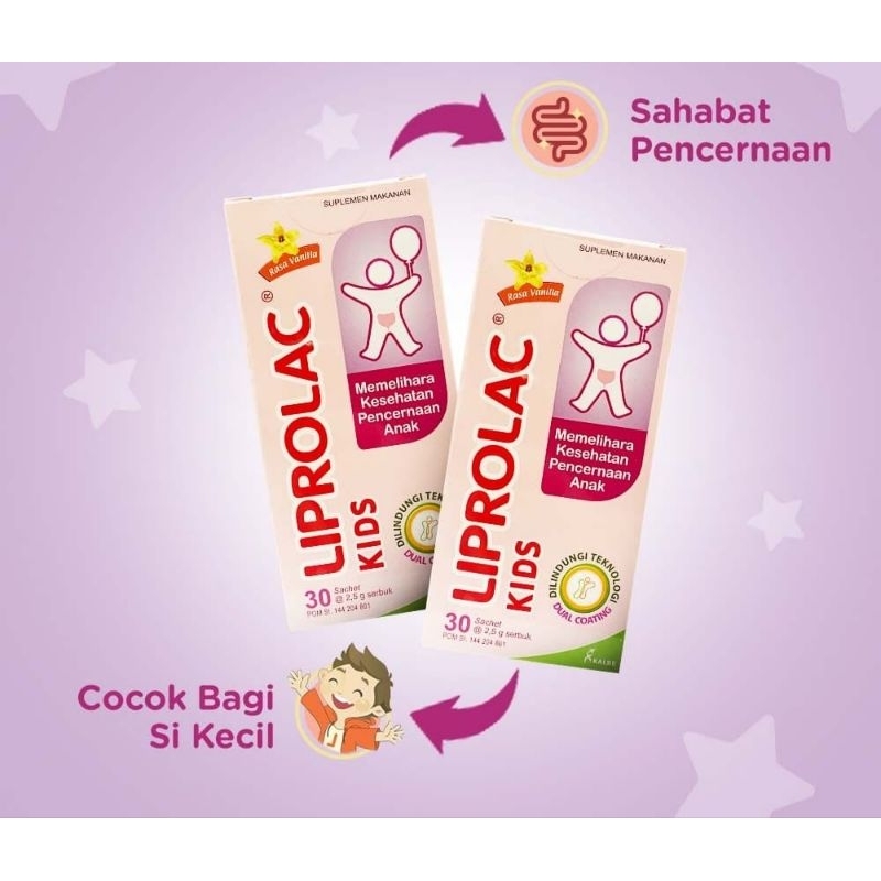 Jual Liprolac kids -Suplemen Probiotik&Prebiotik Anak Box isi 30, isi ...