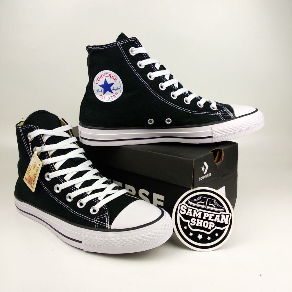 ASLI GRADE ORI sepatu converse All star classic high black white original BNIB Vietnam