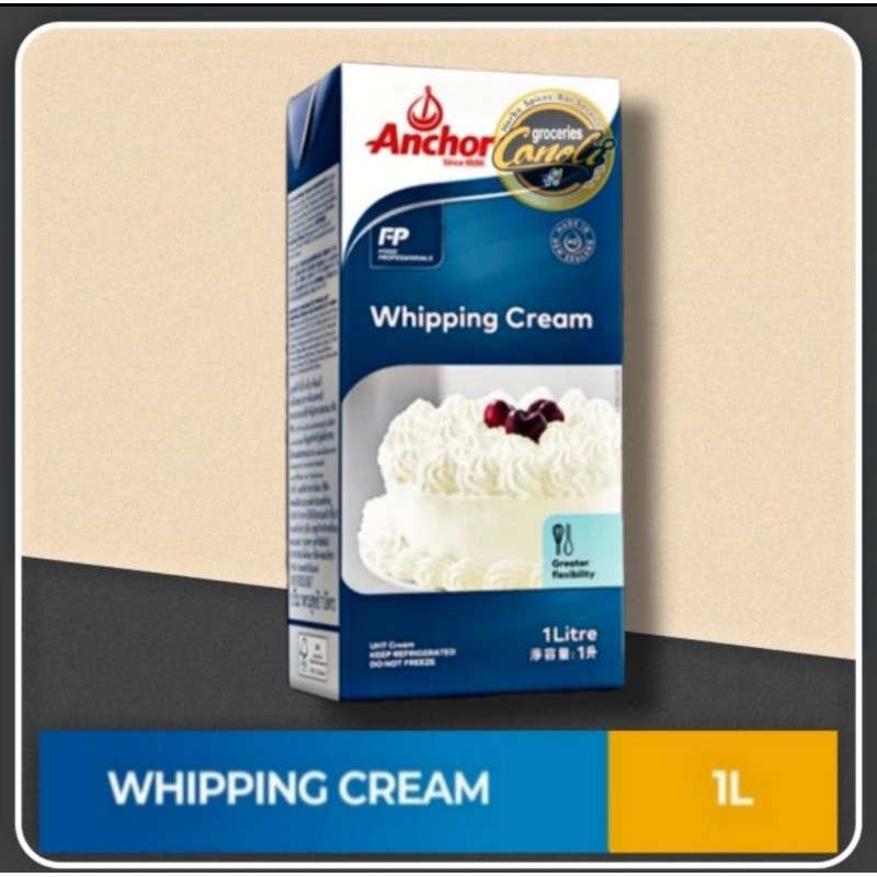 Jual anchor whipping cream 1 liter /anchor whipping cream 1 lt Shopee