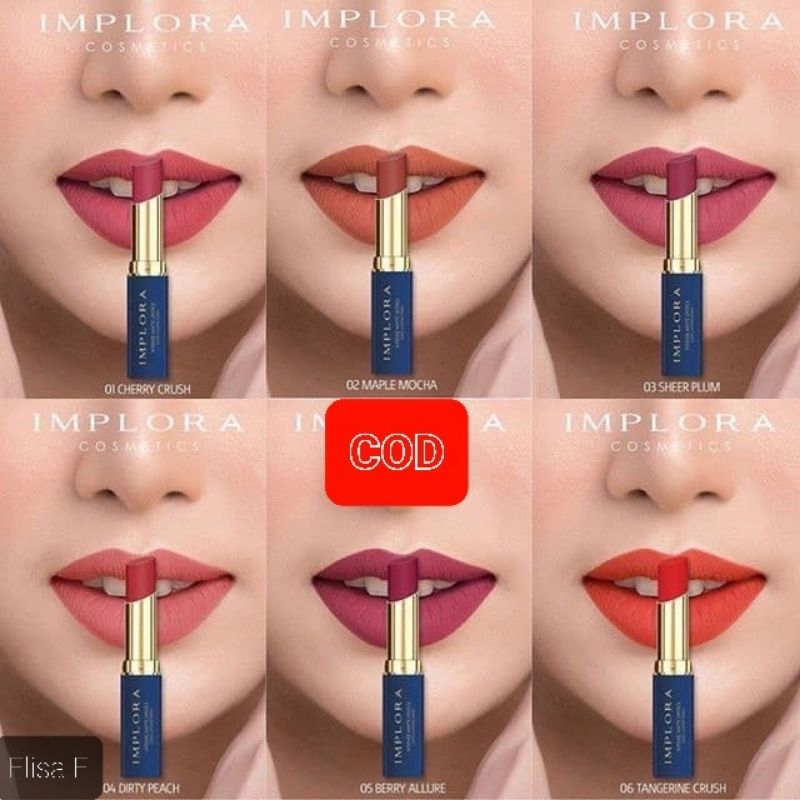 Jual HEMAT! IMPLORA INTENSE MATTE LIPSTIK LONG LASTING FINISH SEMUA