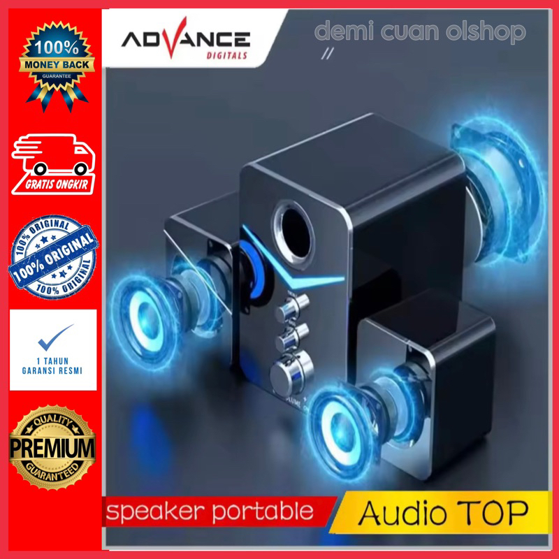 Jual PALING MURAH!!! Speaker Advance Bluetooth Besar 1 Set Extra Bass ...