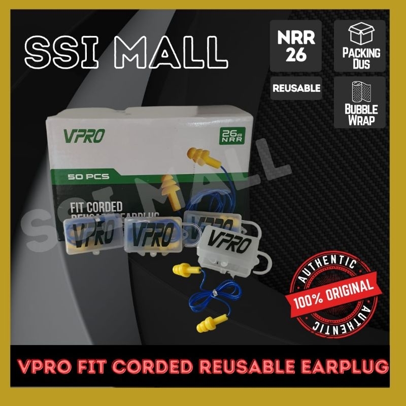 Jual SSI VPro Ear Plug Ultrafit with Case NRR 26 DB Termurah 100% ...