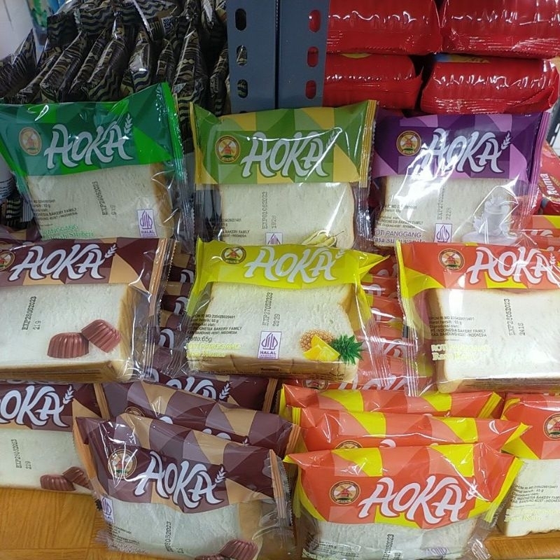 Jual AOKA ROTI PANGGANG ALL VARIANT RASA 65 GR | Shopee Indonesia