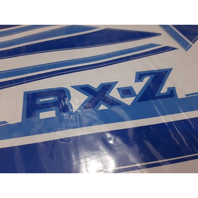 Jual Yamaha RXZ 5 Speed stripping stiker sticker (1) putih biru edisi ...