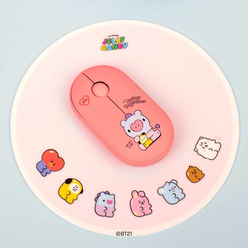 Jual [READY STOCK] BT21 WIRELESS MOUSE LITTLE BUDDY OFFICIAL | Shopee ...