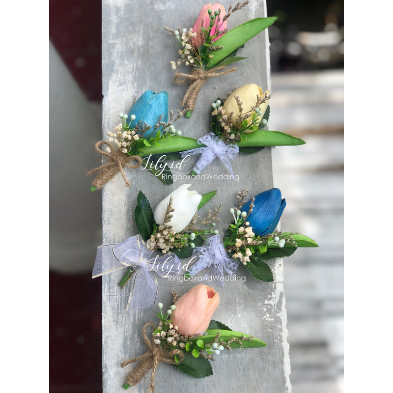 30 Pasang Boutonniere Magnet Korsase Bros Magnet untuk Pernikahan Buatan  Tangan Pengantin Boutonore Korsase Pin Bunga