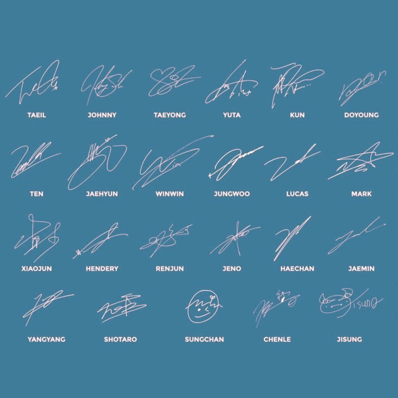 Jual NCT signature tanda tangan nctdream nct127 wayv nctzen (baca ...