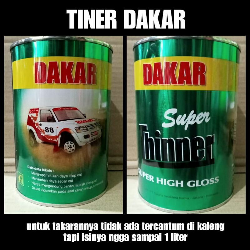 Jual TINER DAKAR - kurang dari 1 liter - cairan campuran cat minyak ...