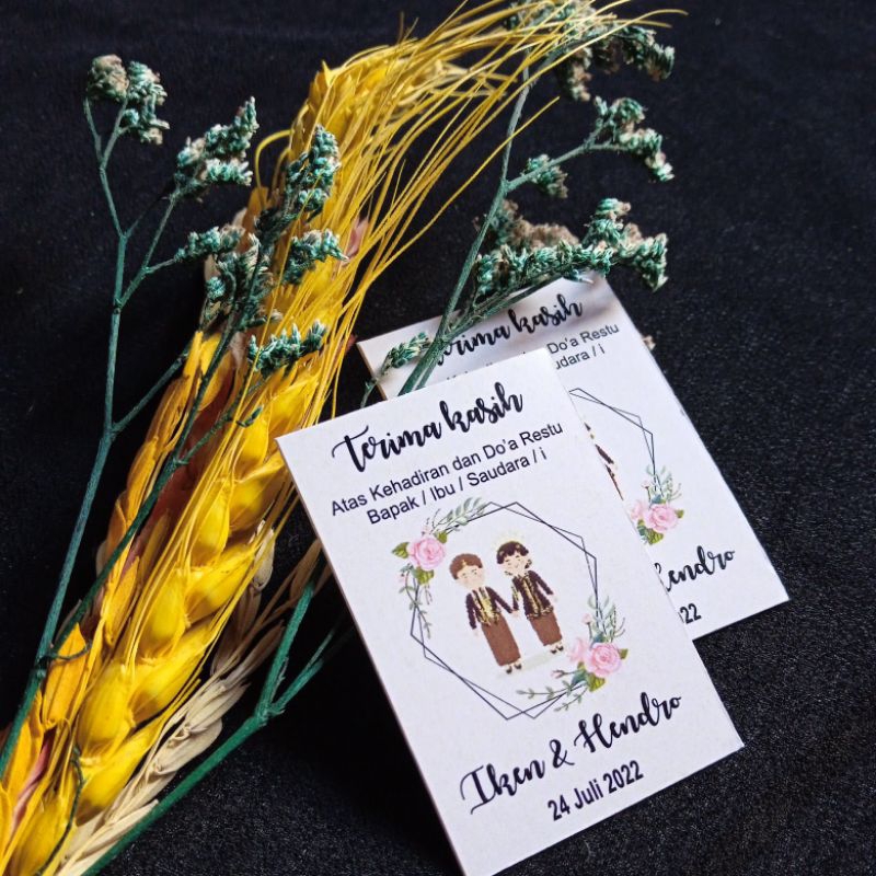 Jual Kode 470 Kartu ucapan terima kasih pernikahan kartu ucapan terima
