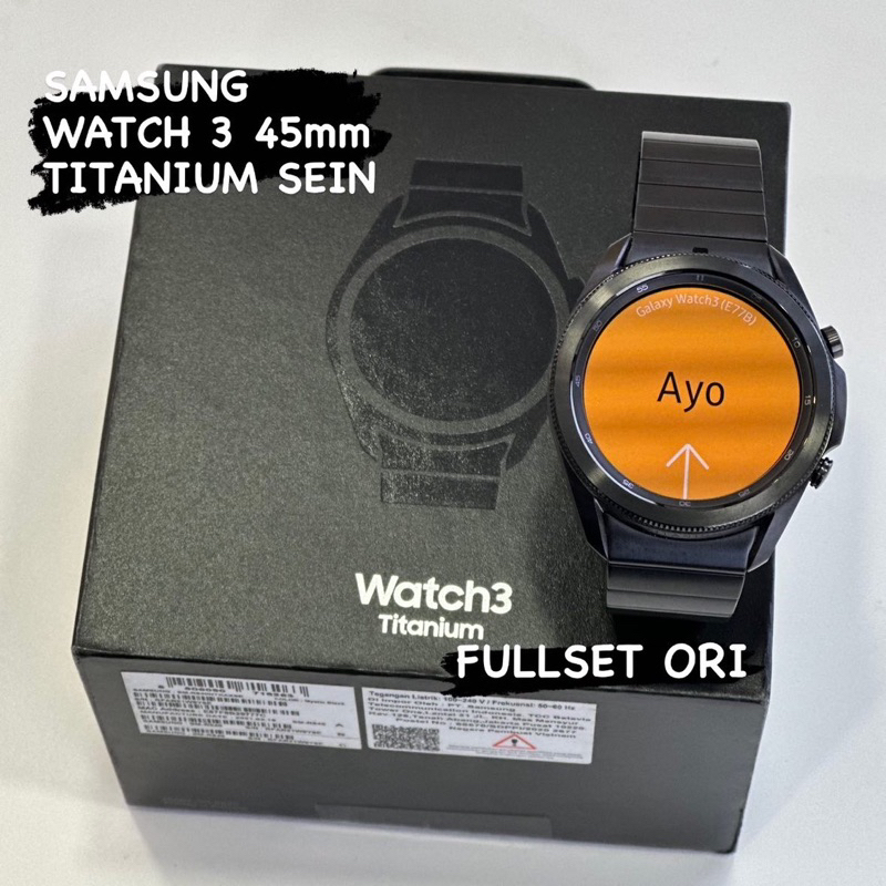 SAMSUNG WATCH 3 TITANIUM 45MM FULLSET ORI LIKE NEW