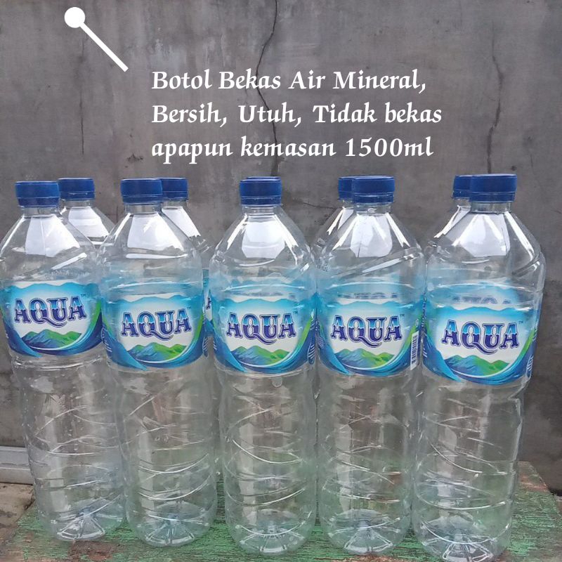 Jual Botol Aqua Bekas Bersih Kemasan 1500ml Shopee Indonesia 3346