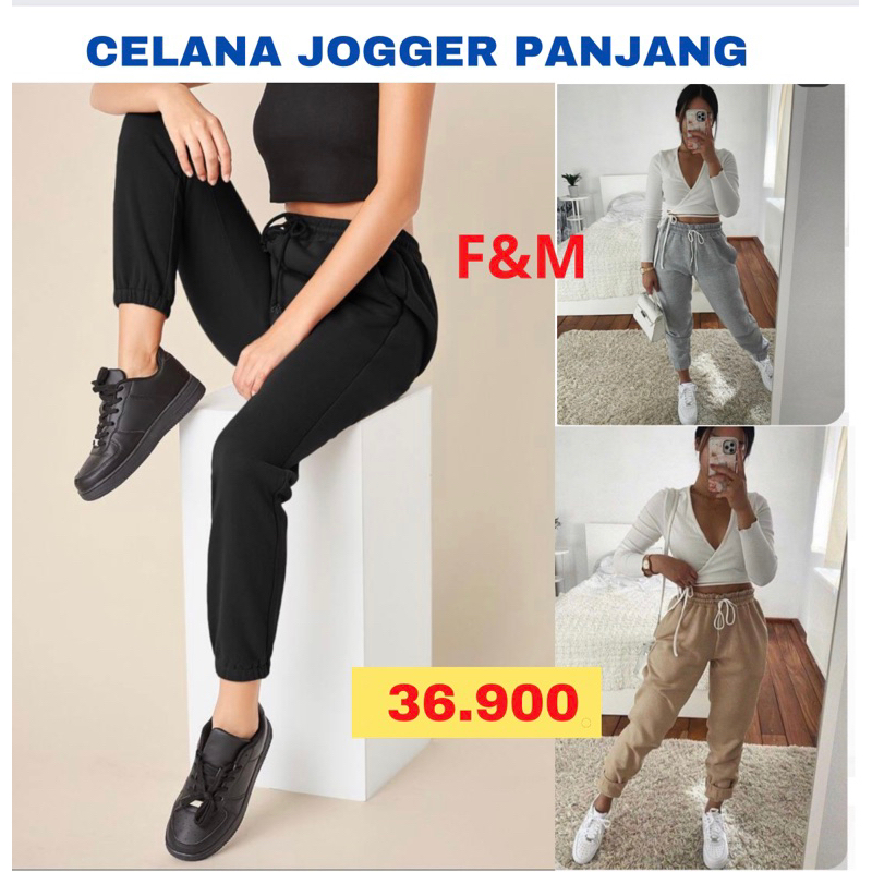 Jual CELANA JOGGER JOGER PANJANG LEGGING PREMIUM WANITA F&M