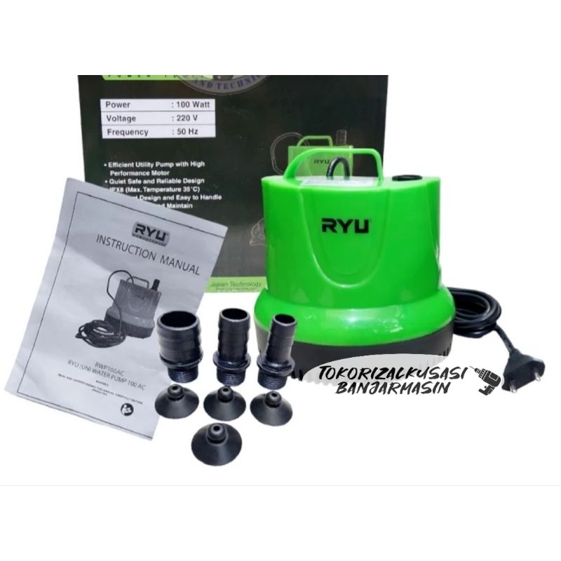 Jual Pompa air celup listrik RYU 100AC/ water pump RWP 100AC | Shopee ...