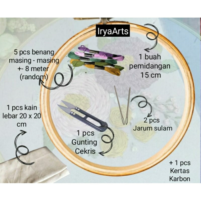 Jual Paket Embroidery Kit [ Baca Deskripsi ] | Shopee Indonesia