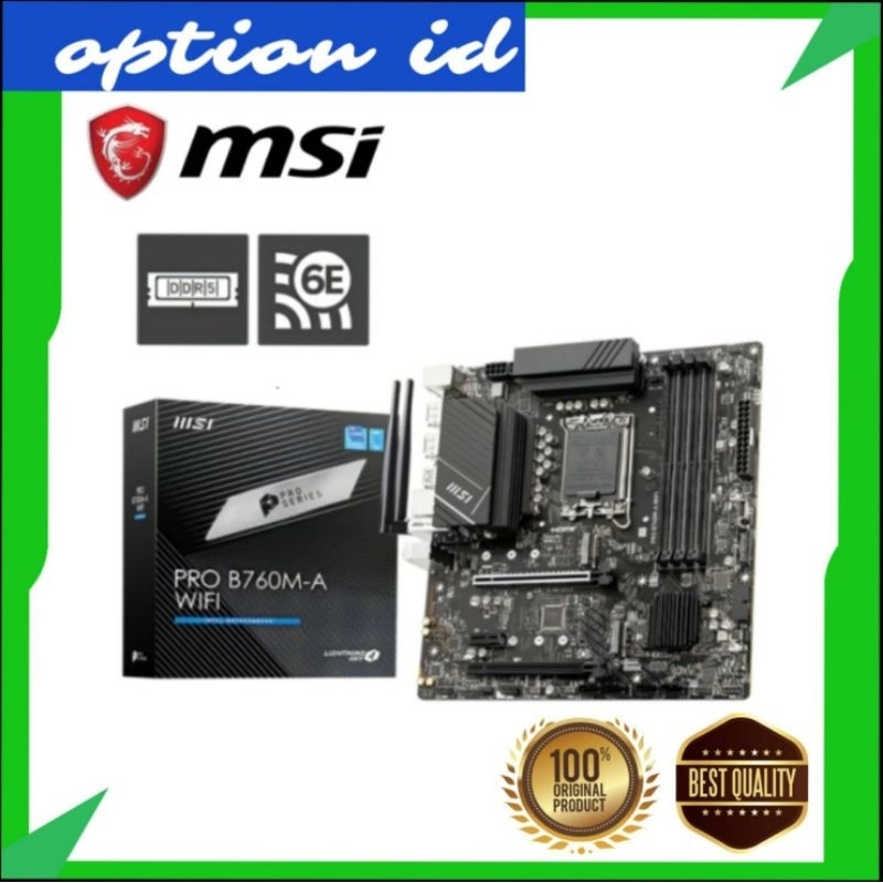 Jual MSI PRO B760M-A WIFI | B760 LGA1700 DDR5 MATX - Motherboard INTEL ...