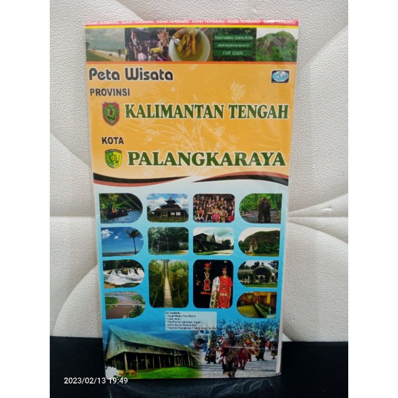 Jual Peta Wisata Provinsi Kalimantan Tengah / Kota Palangkaraya