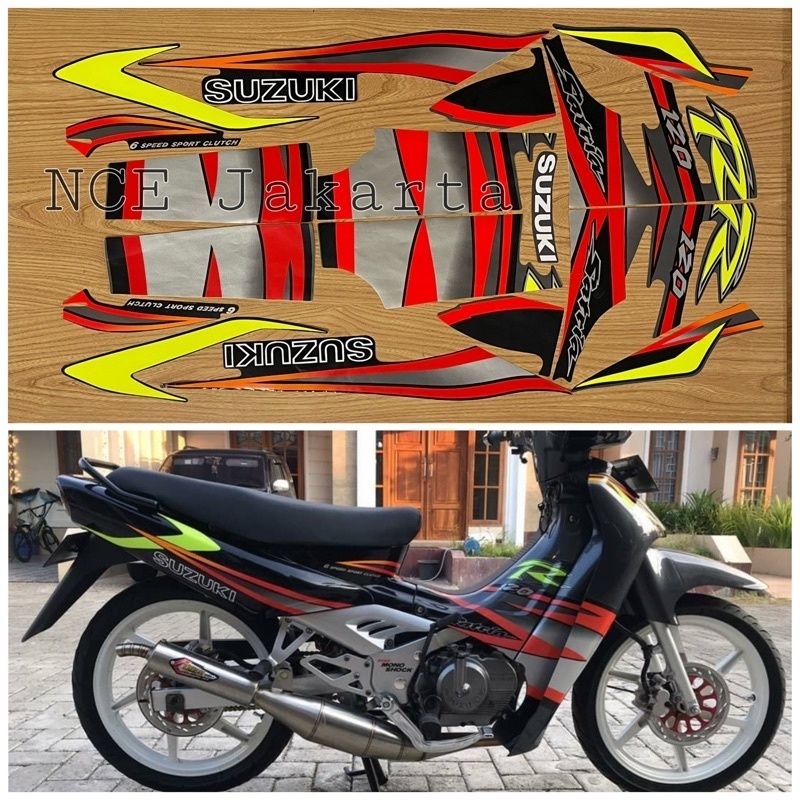 Jual Striping lis sticker standar ORI suzuki satria r lumba hitam ...