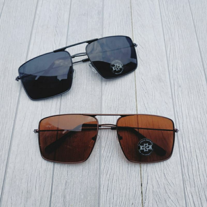 Jual kacamata hitam kacamata sunglases kotak full besi | Shopee Indonesia