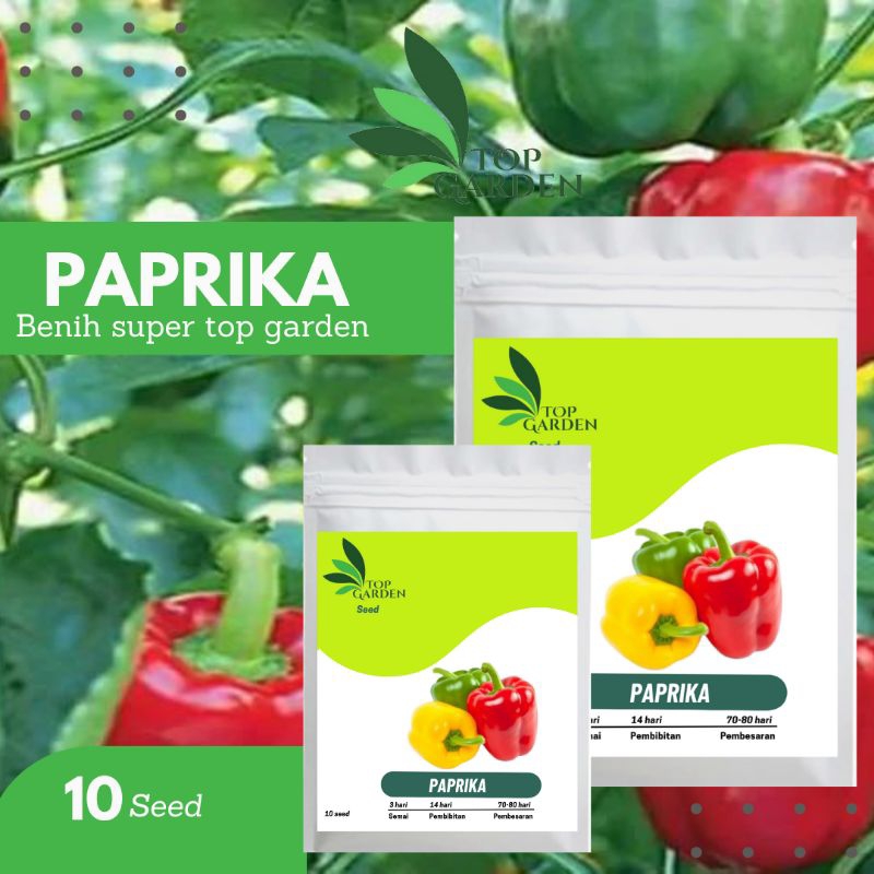 TOP GARDEN BENIH SUPER PAPRIKA BIBIT SAYURAN PAPRIKA MERAH KUNING HIJAU
