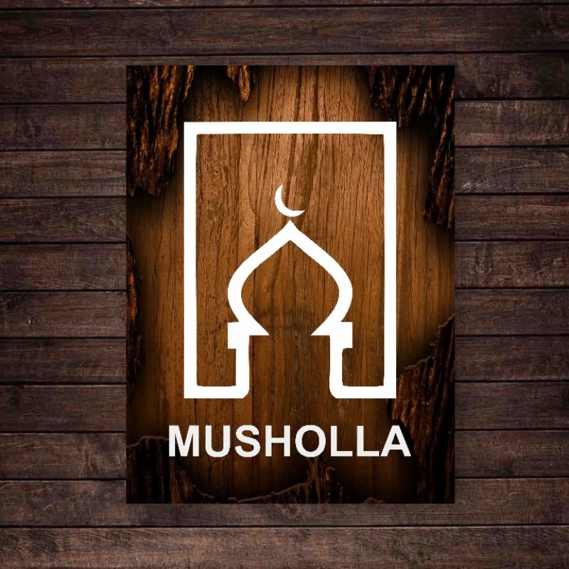 Jual Sticker Stiker Sign Musholla Desain Modern Office - Uk. 15x20 cm ...