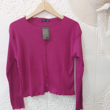 Cardigan Crop Rajut Waffle UNQL Cardigan Crop Wanita