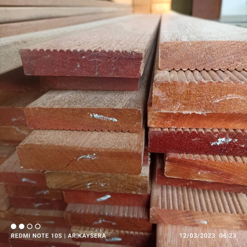 Jual Decking Papan Pagar Lantai Kayu Bengkirai Panjang Meter Shopee