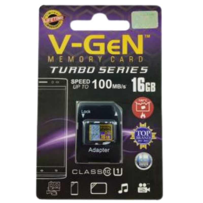 Jual Memori Micro Sd VGen 16 GB + Adapter Memory Card 16gb + Adaptor