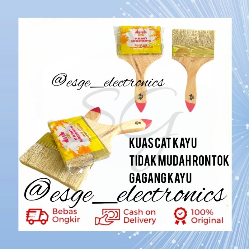 Jual Kuas Cat Tembok Dinding Inch Gagang Kayu Kuas Kayu Murah Paint