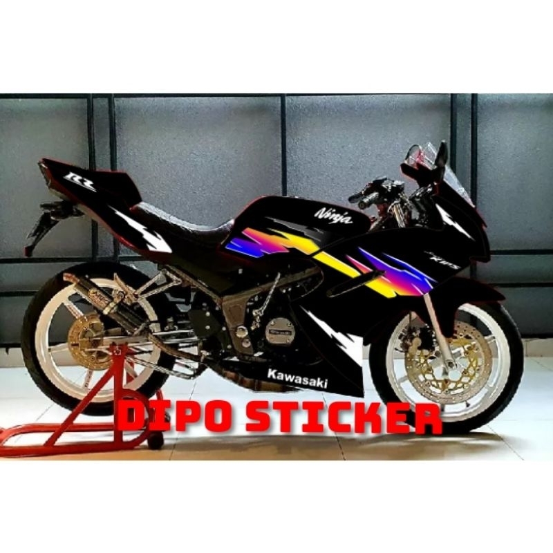Jual sticker striping kawasaki ninja rr new bodi hitam custom variasi ...