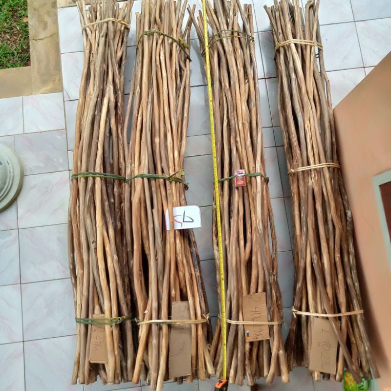 Jual Ranting Kayu Jati Dekorasi Batang Panjang Meter Shopee