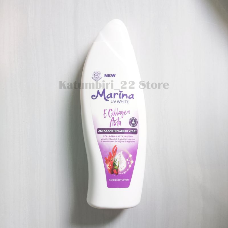 Jual Marina Hand & Body Lotion UV White 460ml E Collagen Asta (Ungu