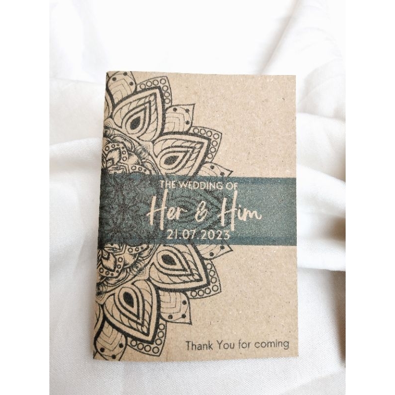 Jual Custom Simple Mini Notebook Wedding |Birthday Souvenir | Souvenir ...