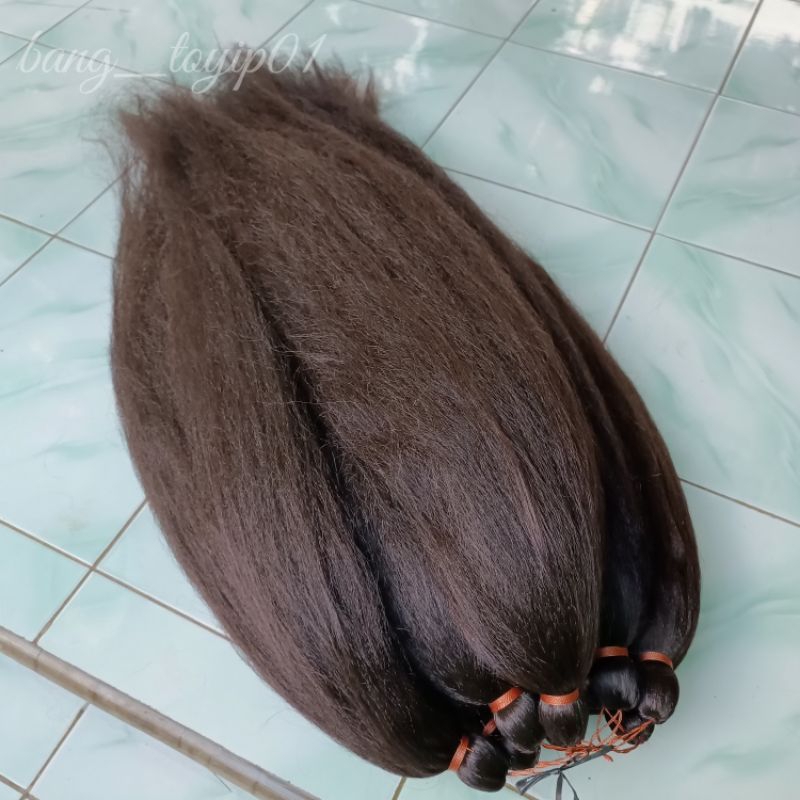 Jual Rambut cemara / rambut sambung warna coklat halus | Shopee Indonesia