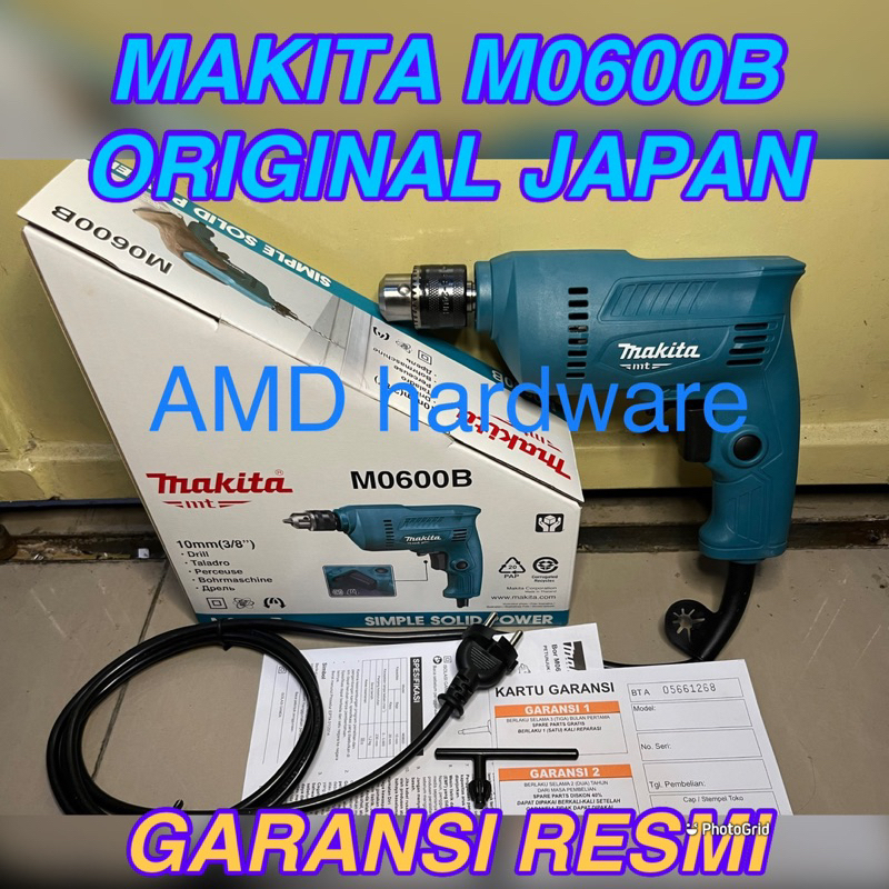 Jual ORIGINAL MAKITA M0600B MESIN BOR TANGAN LISTRIK 10MM Japan ...