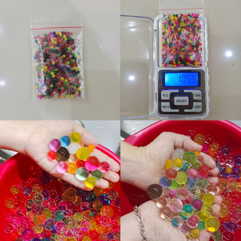 Jual hidrogel hydrogel bola rendam water beads mix colors warna warni ...